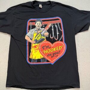 Texas Chainsaw Massacre Leatherface I'm Hooked On You T-Shirt Horror XL